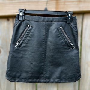 Silence + Noise Leather Skirt